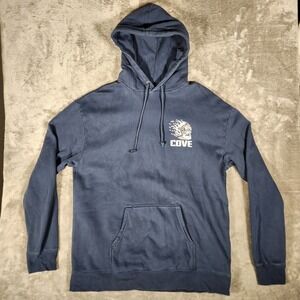 Cove Grand Prix Hoodie Mens XL Navy Blue Excellent Skull Race Car Graphic
